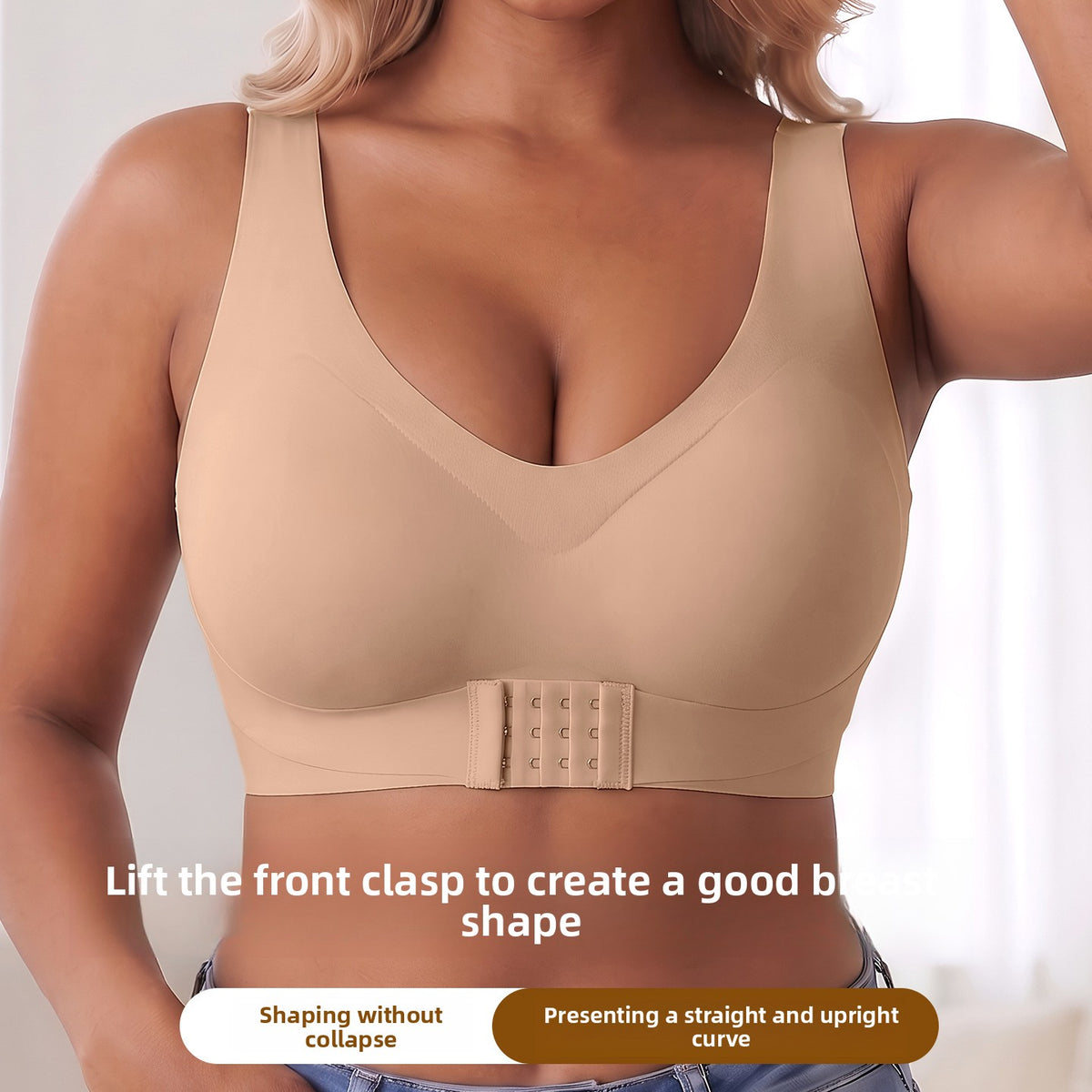 Fixed Cup Sports Bra with Antibacterial Fabric - ZenMarket401