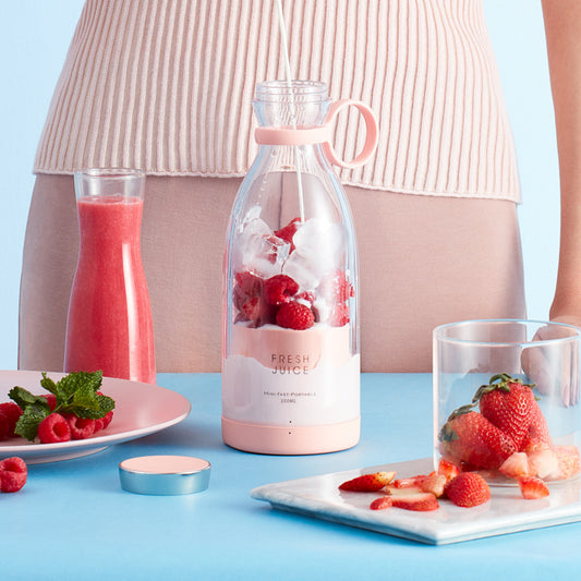 Portable Wireless Blender Bottle – High-Speed 4-Blade Cup