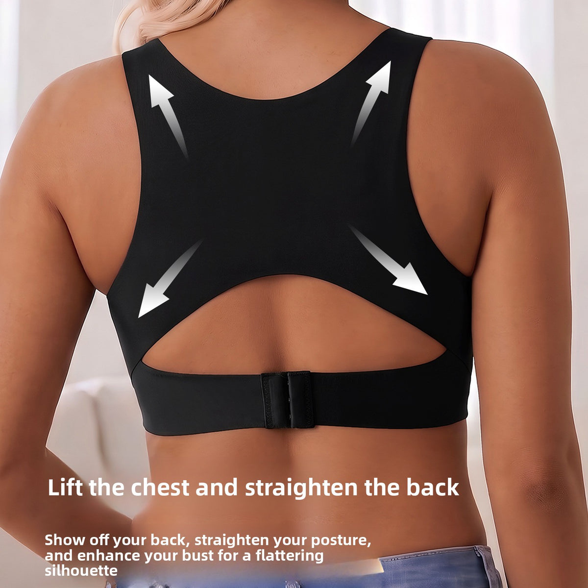 Fixed Cup Sports Bra with Antibacterial Fabric - ZenMarket401
