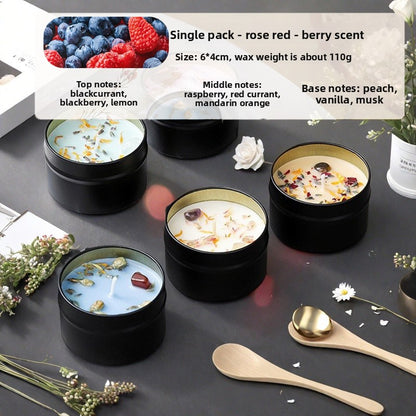 Botanical Soy Candle with Dried Flowers