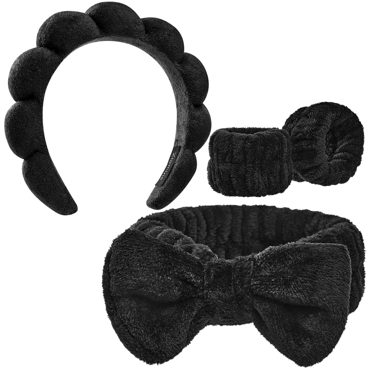 Spa Makeup Headband Set – Soft Sponge Head & Wrist