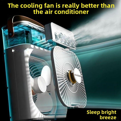 USB Desktop Air Cooler Fan with Mist Spray
