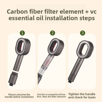 Aromatherapy Filtered Shower Head With 3 Spray Modes