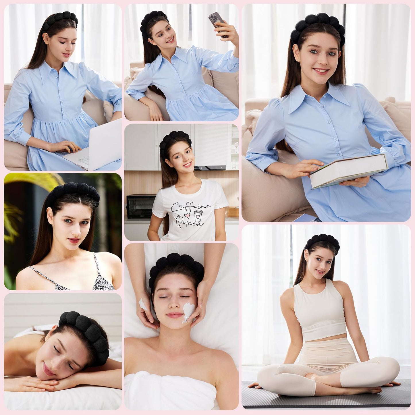 Spa Makeup Headband Set – Soft Sponge Head & Wrist