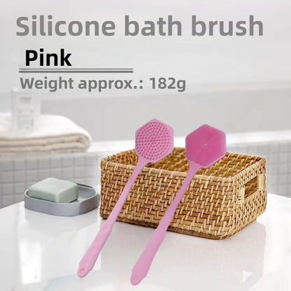 Silicone Long Handle Double-Sided Bath Body Brush