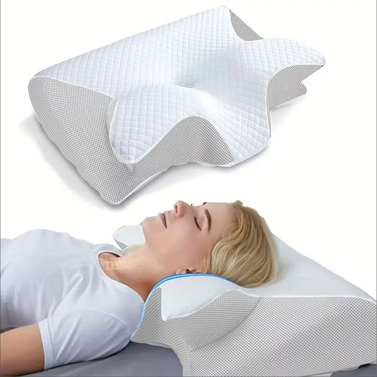 Butterfly Memory Foam Cervical Pillow For Neck Support