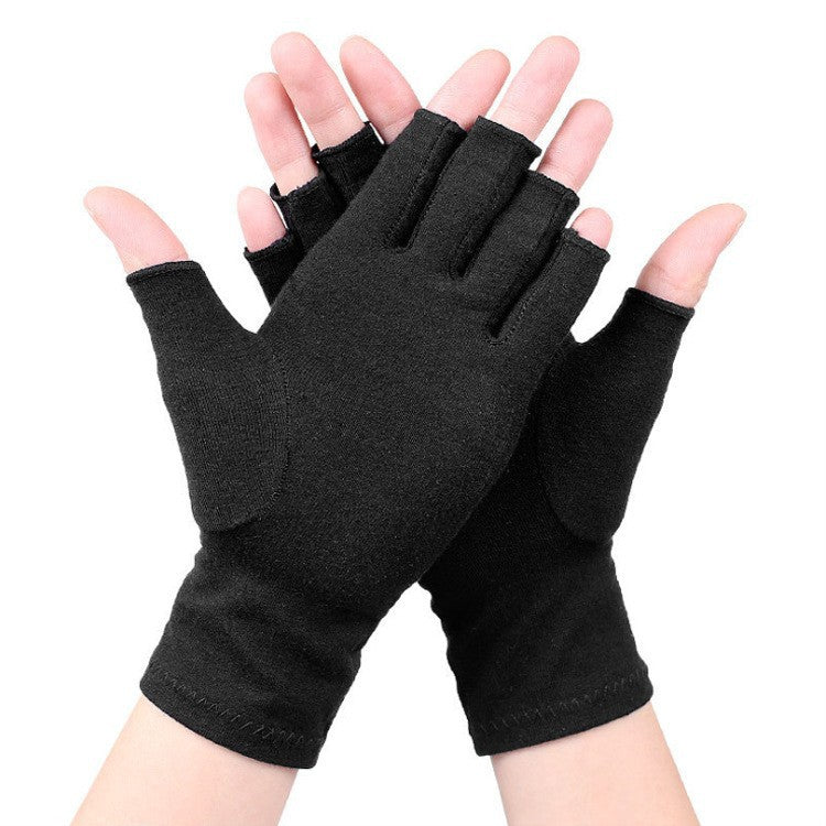 Compression Fingerless Gloves For Sports And Rehab