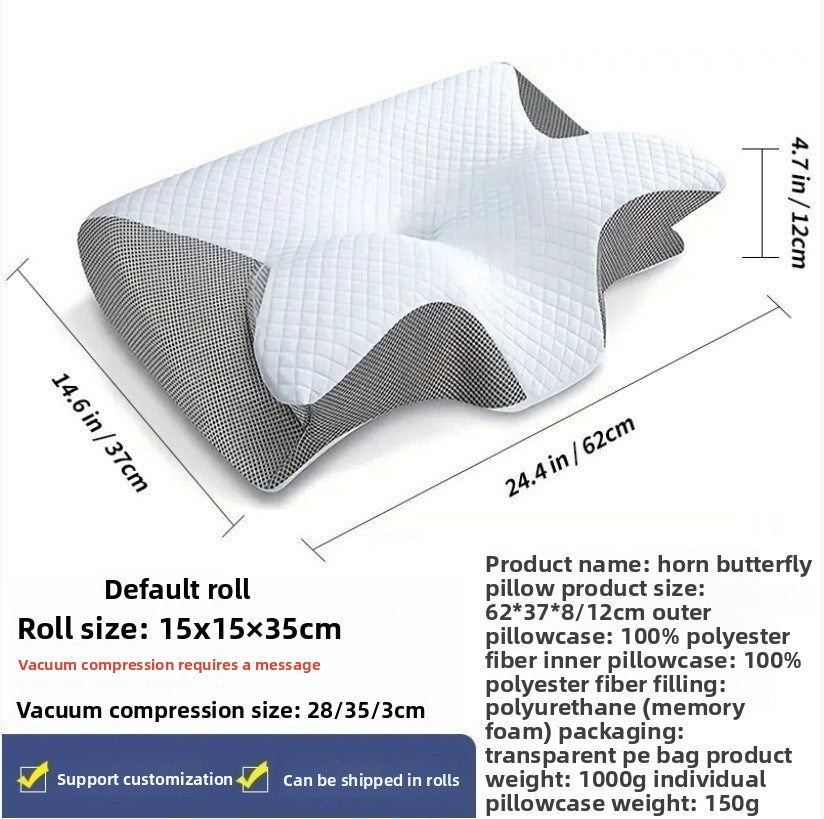 Butterfly Memory Foam Cervical Pillow For Neck Support