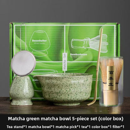 Japanese Matcha Tea Ceremony Set With Whisk & Bowl