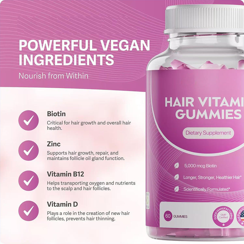 Hair Vitamin Gummies for Stronger-Looking Hair