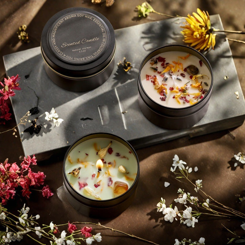 Botanical Soy Candle with Dried Flowers
