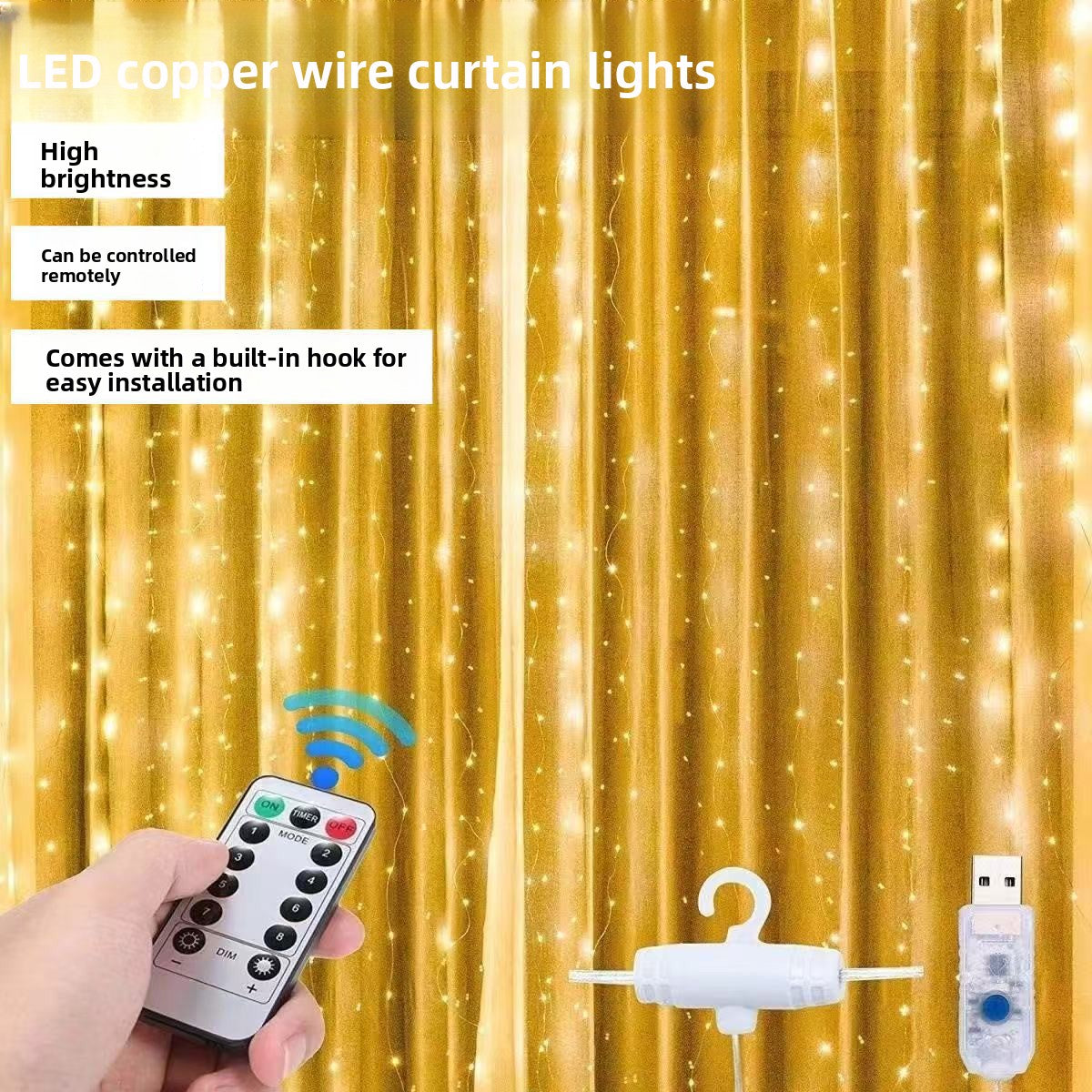 LED Curtain String Lights