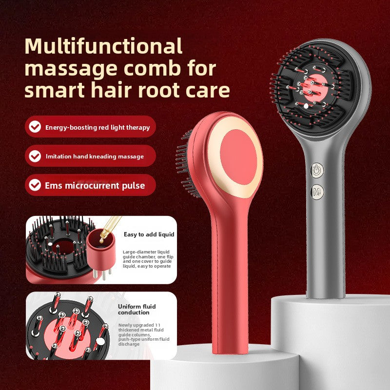 Scalp Massager Comb with Red Light Therapy