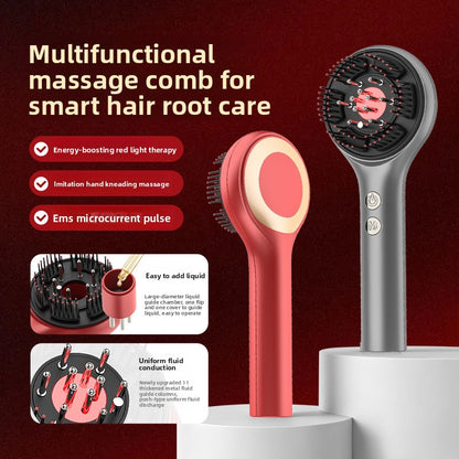 Scalp Massager Comb with Red Light Therapy