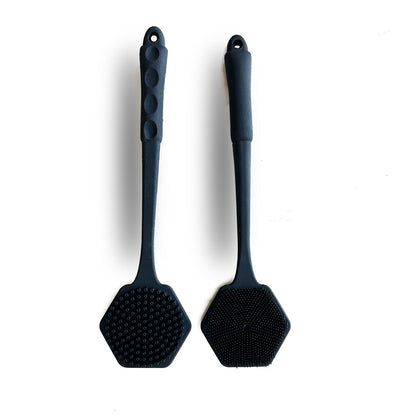 Silicone Long Handle Double-Sided Bath Body Brush