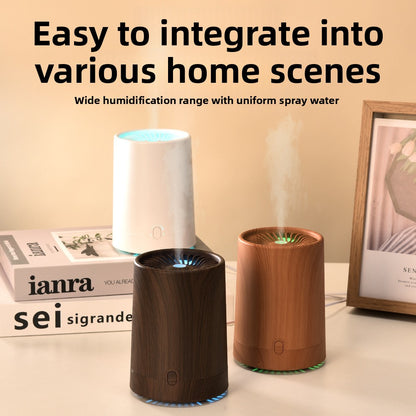 Wood Grain Ultrasonic Diffuser Humidifier – USB Mini