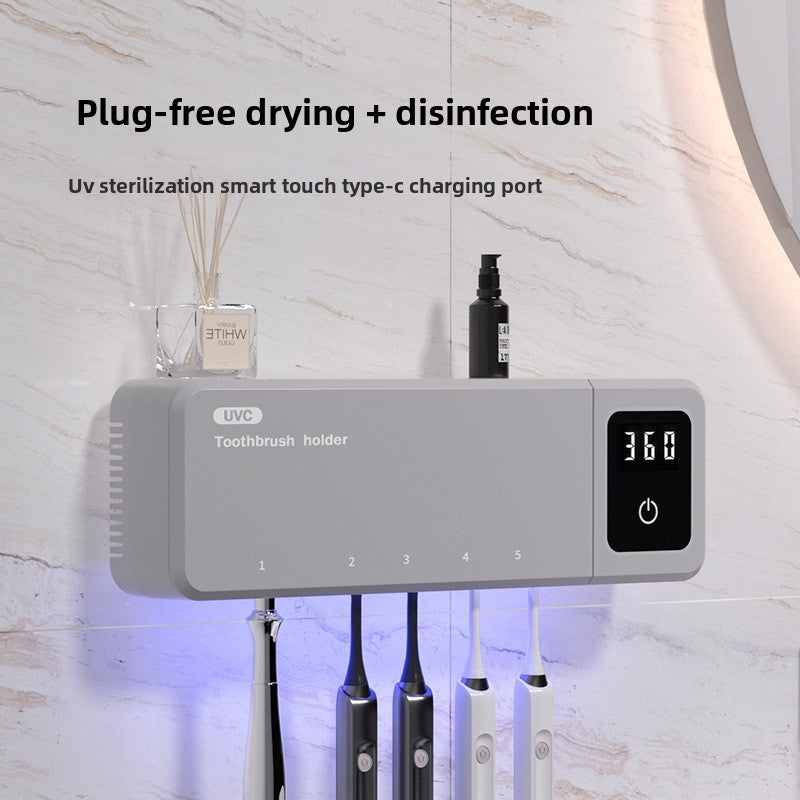 5-Slot Family UV Toothbrush Sanitizer & Holder