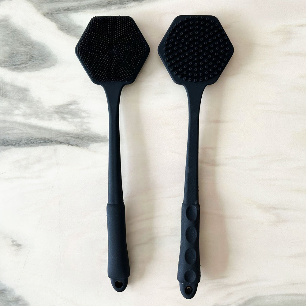 Silicone Long Handle Double-Sided Bath Body Brush