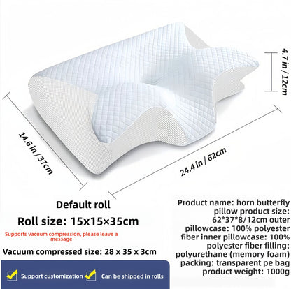 Butterfly Memory Foam Cervical Pillow For Neck Support