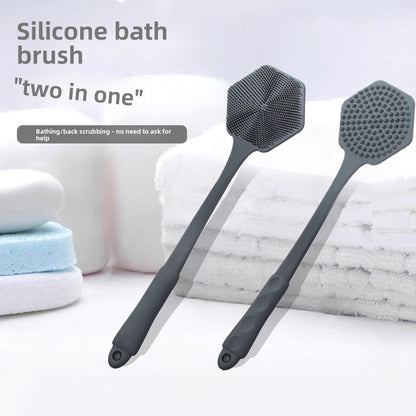 Silicone Long Handle Double-Sided Bath Body Brush