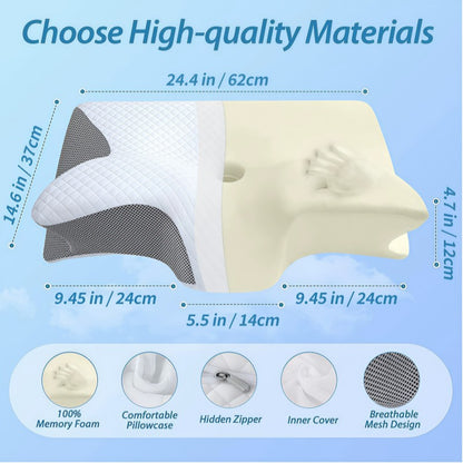 Butterfly Memory Foam Cervical Pillow For Neck Support