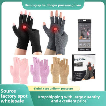 Compression Fingerless Gloves For Sports And Rehab