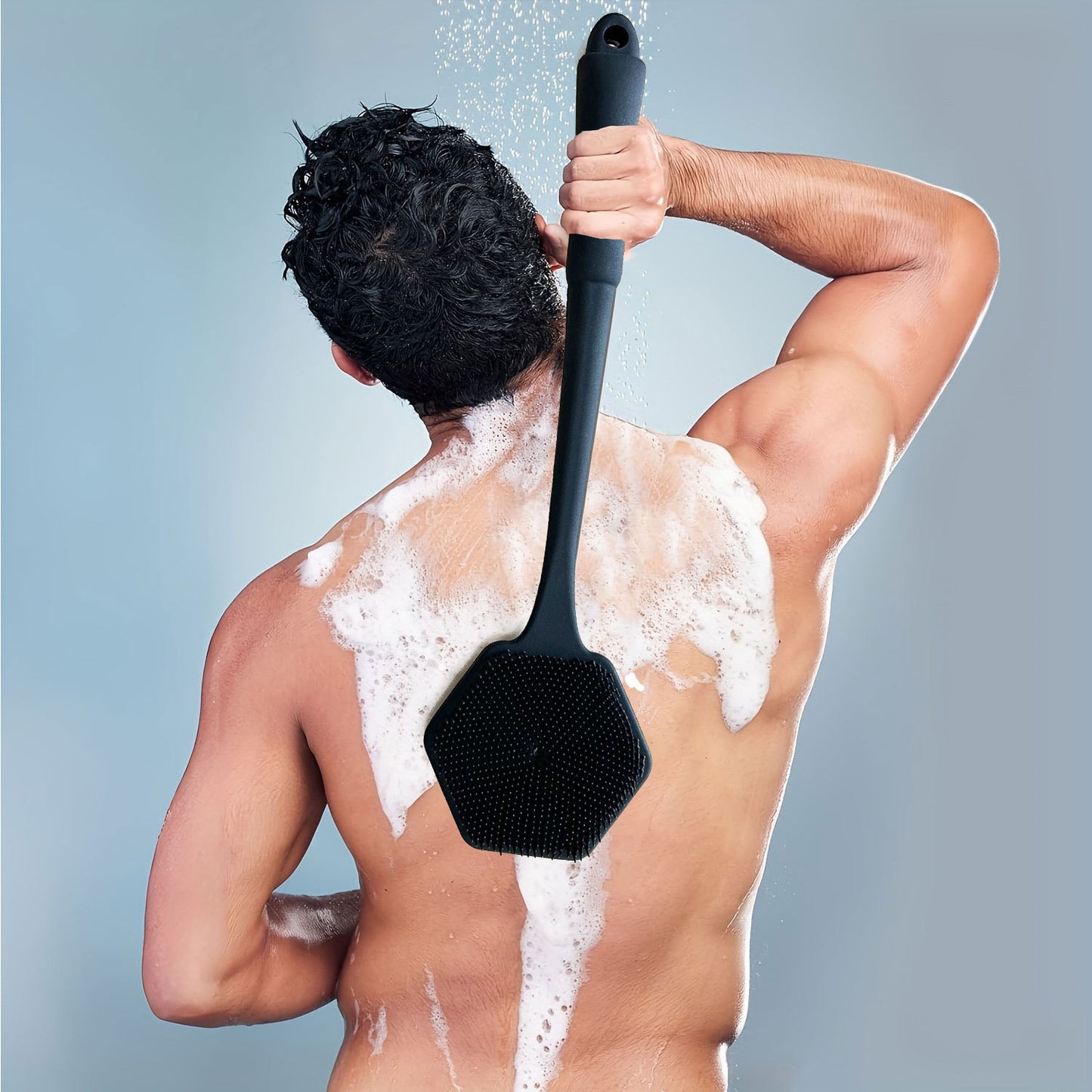 Silicone Long Handle Double-Sided Bath Body Brush