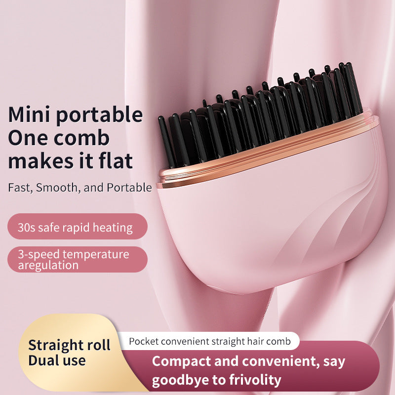 Cordless Ceramic Hair Straightener Comb For Fast Styling