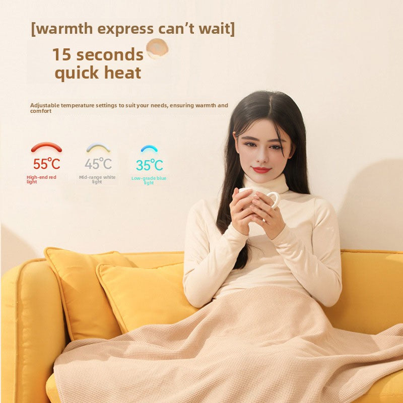 USB Heated Throw Blanket – 3 Heat Settings