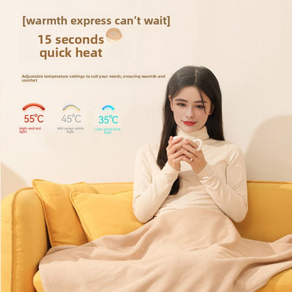 USB Heated Throw Blanket – 3 Heat Settings