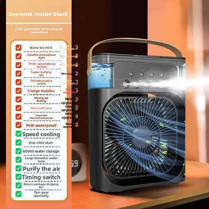 USB Desktop Air Cooler Fan with Mist Spray