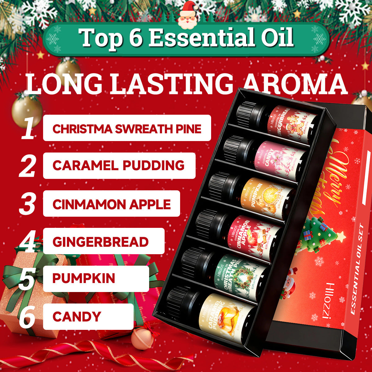 Holiday Aromatherapy Oil Set (6 Scents)
