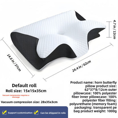 Butterfly Memory Foam Cervical Pillow For Neck Support