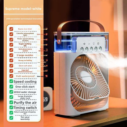 USB Desktop Air Cooler Fan with Mist Spray