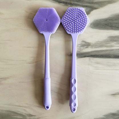 Silicone Long Handle Double-Sided Bath Body Brush