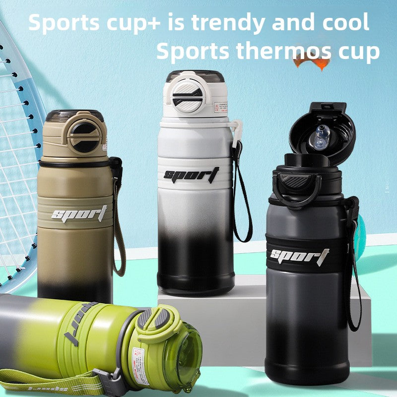 Insulated Sports Water Bottle With Straw, 680 ml