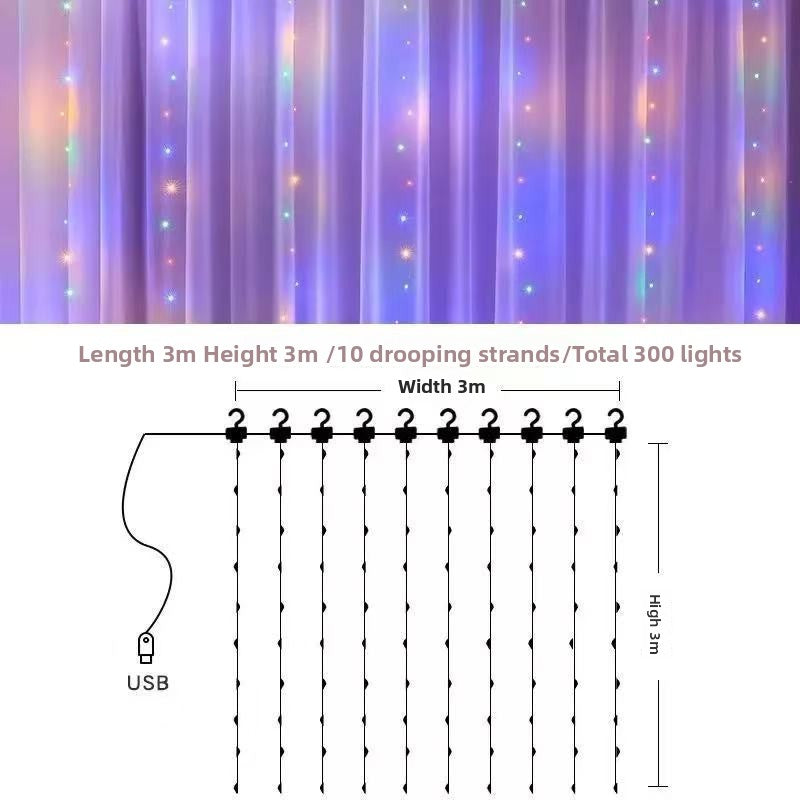 LED Curtain String Lights